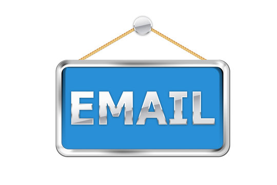 Cartel azul email
