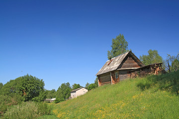 rural house on small hill