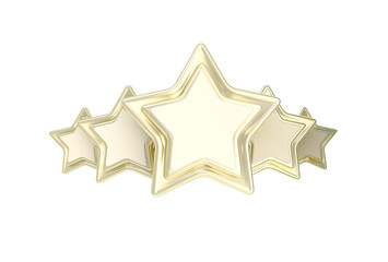 Five star rating golden emblem