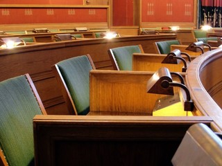 Meeting room in Oslo Town Hall in Norway