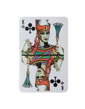 King of clubs from deck of playing cards, rest of deck available