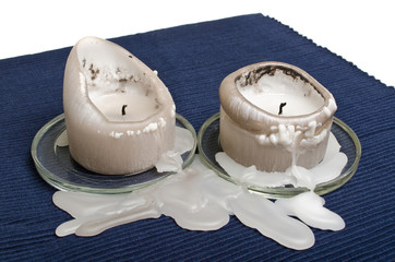 Candle wax stains
