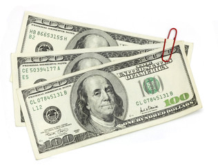 three hundred dollars on a white background