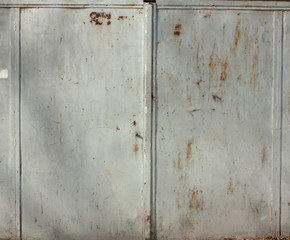 old steel gate of garage