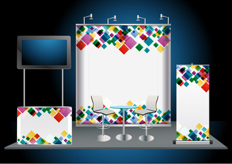 Vector Blank trade exhibition stand and counter display