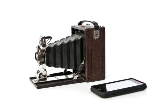 Antique camera and camera phone