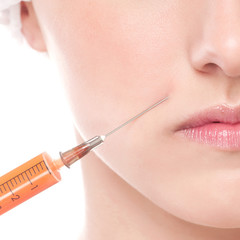 Cosmetic botox injection in face