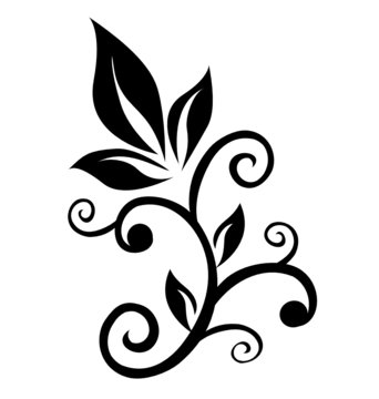 recommend clip art: Floral swirl ornament element  vector