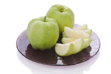 guavas on plate