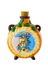 flask for the ceramic isolated on a white background