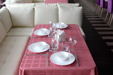 Modern cafe interior.