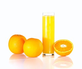 Isolated orange juice.
