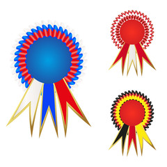 set of satin medals
