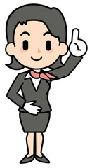 Concierge - woman - forefinger