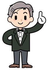 Concierge - man - forefinger