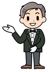 Concierge - man - left instruction