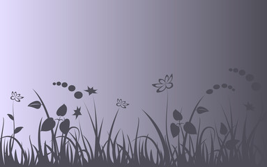 Evening meadow background