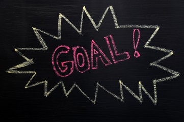 Chalk drawing of Goal