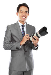 Naklejka premium Professional photographer