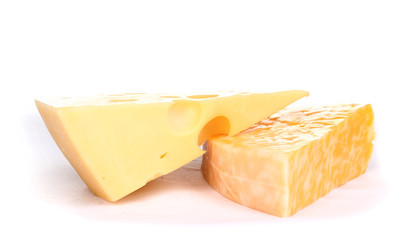 Cheese isolated on white