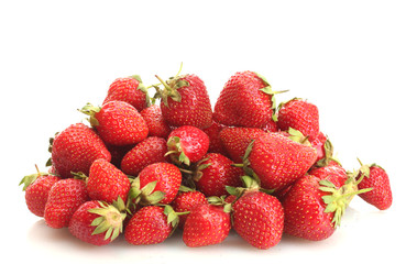 Fototapeta na wymiar sweet ripe strawberries isolated on white