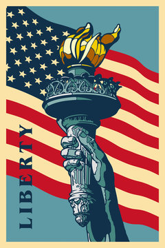 Liberty Torch. USA landmark.