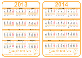 Calendar 20113 - 2014
