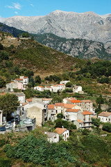 Fototapeta na wymiar Terrariów wieś, Korsyka