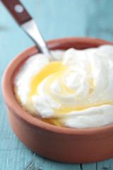 Greek yogurt with honey