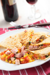 Quesadilla with ham