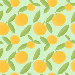 Orange fruits seamless pattern
