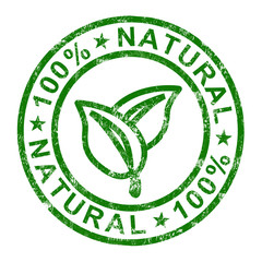 100% Natural Stamp Shows Pure And Genuine Products