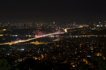 Night view of Bosphorus Bridge