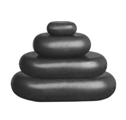 Spa stones isolated on white