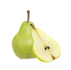 Beautiful fresh ripe pear isolated on white