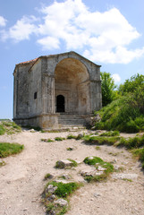 Cave city karaite Chufut-kale. The Tomb of Canike-hanum