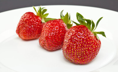 Sweet strawberries on a plate