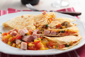 Quesadilla with ham