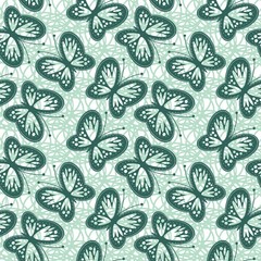 seamless background with openwork butterflies