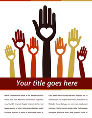 People united with copy space vector.