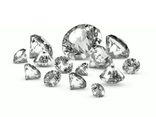 3d Diamonds Close-Up