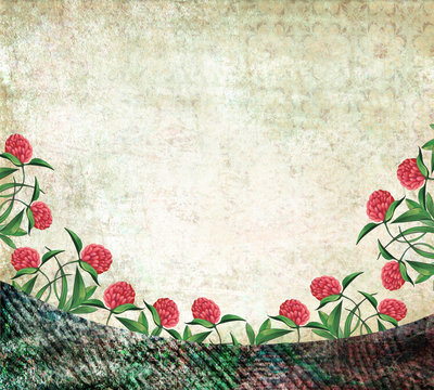 floral texture, Floral Vintage Background .