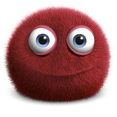 red hairy ball