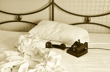 Unmade bed