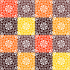 Seamless checked pattern in warm colors.