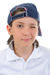 Portrait of emotionally boy.