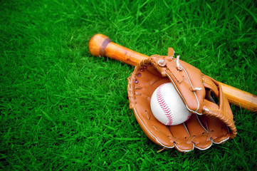 baseball bat, ball and glove © djtaylor