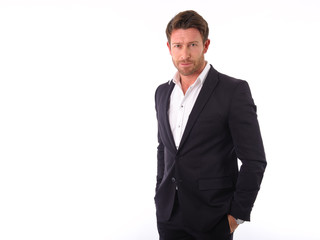 handsome business man isolated