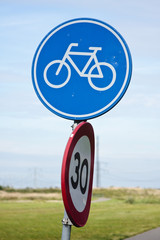 Cycle lane sign, Netherlands