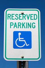 Disabled Reserved Parking Sign